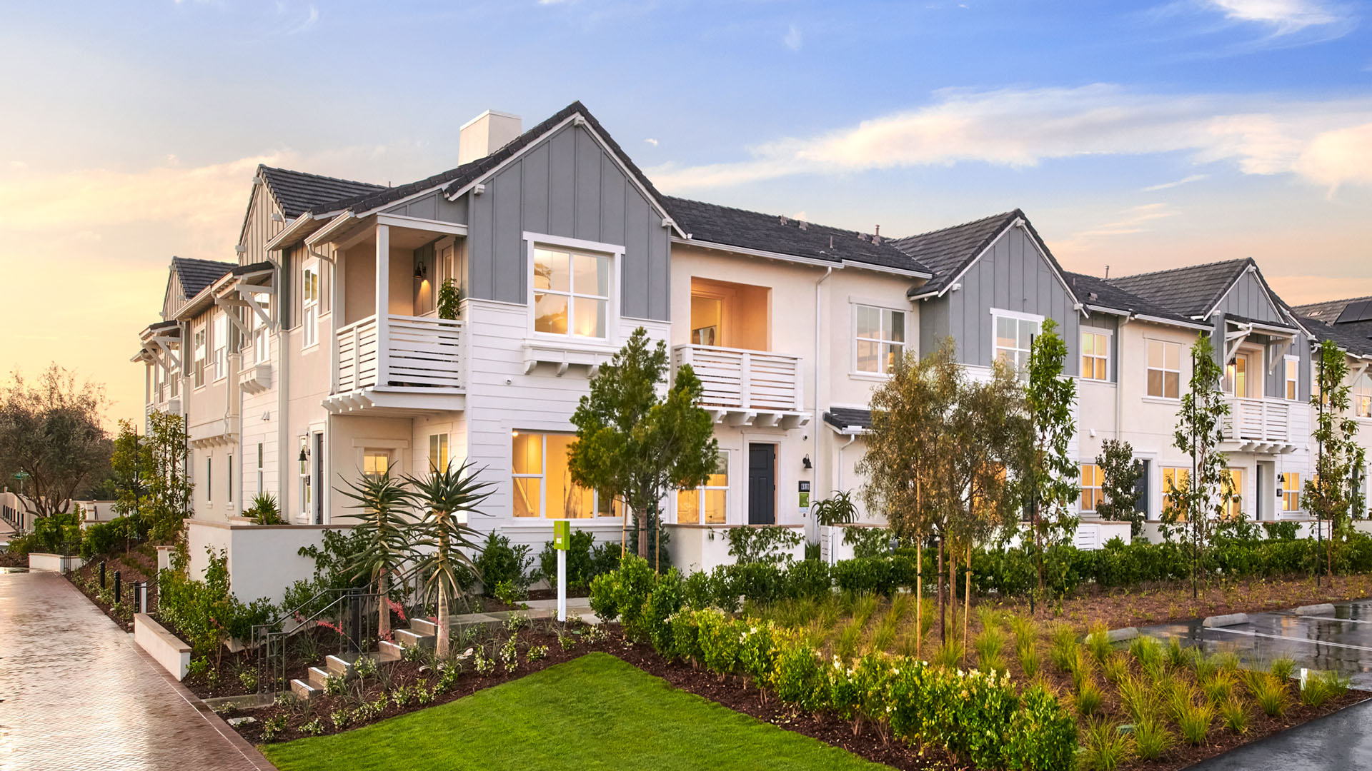 Paired Home exteriors by Brookfield Residential