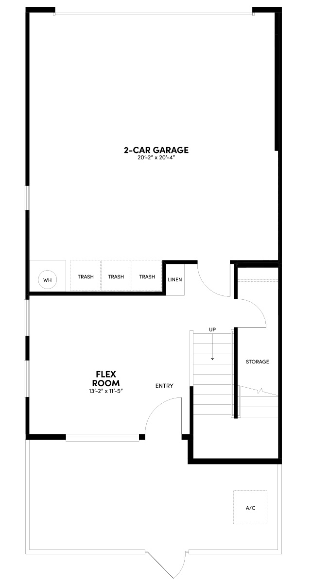 First Floor Reverse Floor Plan | Plan 1 | Glenwood at Altair