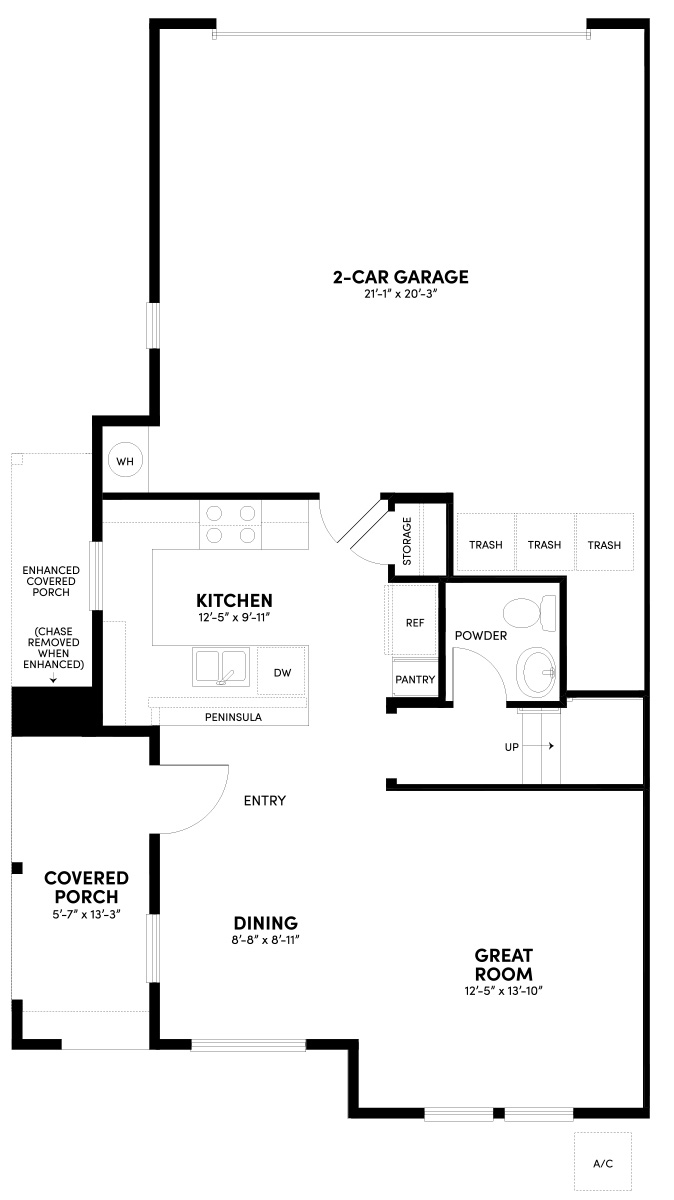 First Floor Reverse Floor Plan | Plan 1 | Sky at Altair