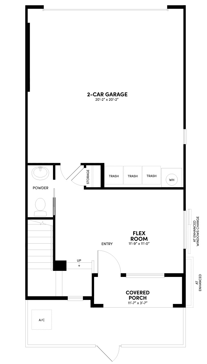 First Floor Reverse Floor Plan | Plan 2 | Glenwood at Altair