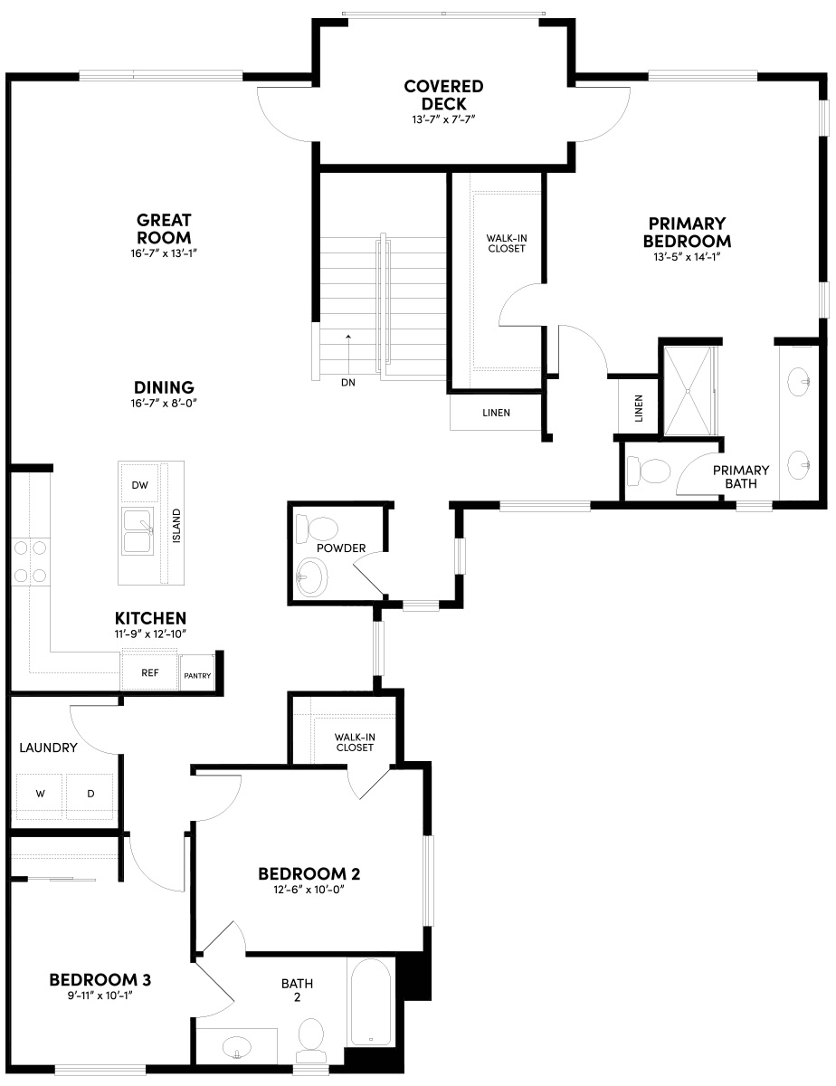Second Floor Reverse Floor Plan | Plan 3 | Sky at Altair