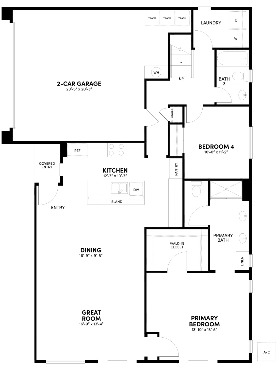 First Floor Reverse Floor Plan | Plan 4 | Sky at Altair