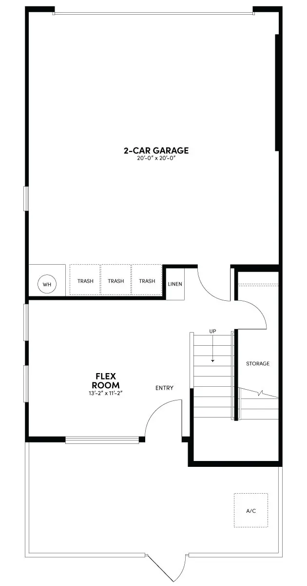 First Floor Reverse Floor Plan | Plan 1 | Glenwood at Altair