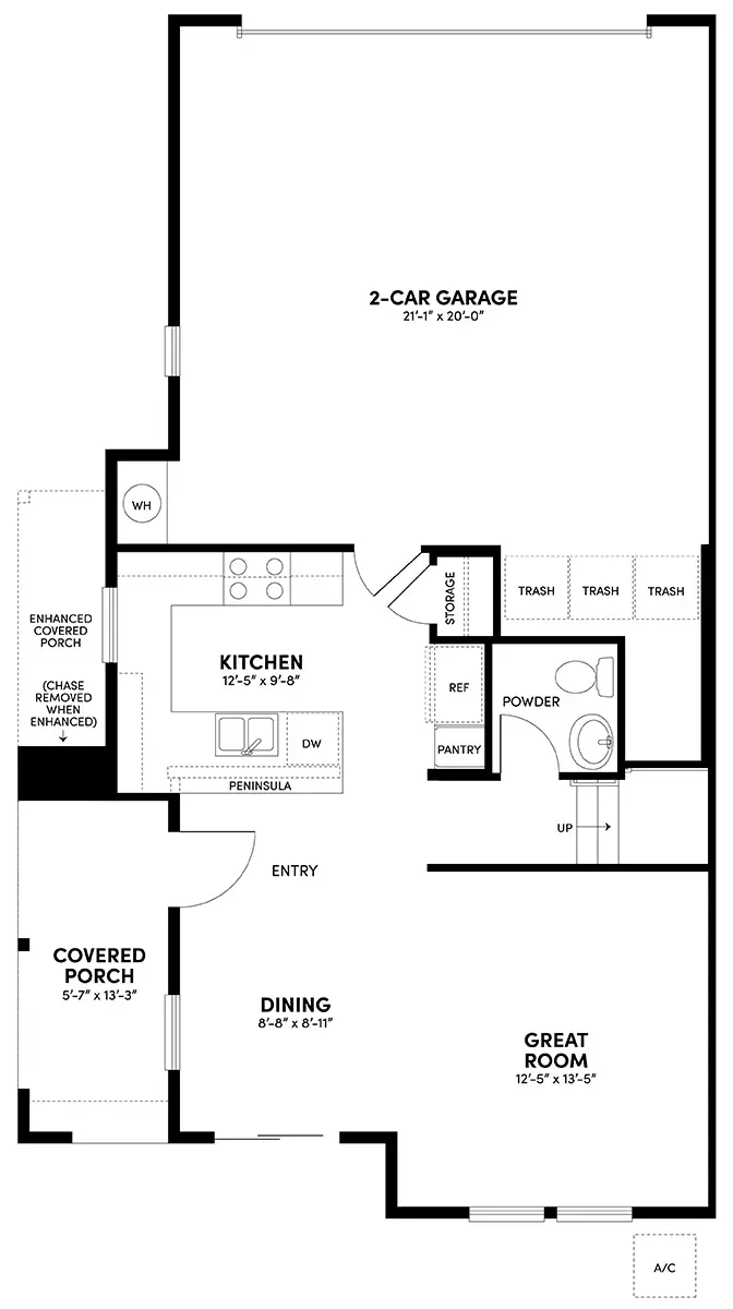First Floor Reverse Floor Plan | Plan 1 | Sky at Altair