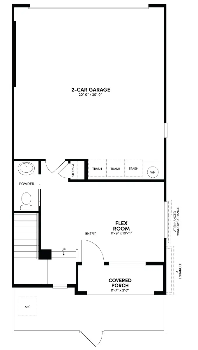 First Floor Reverse Floor Plan | Plan 2 | Glenwood at Altair