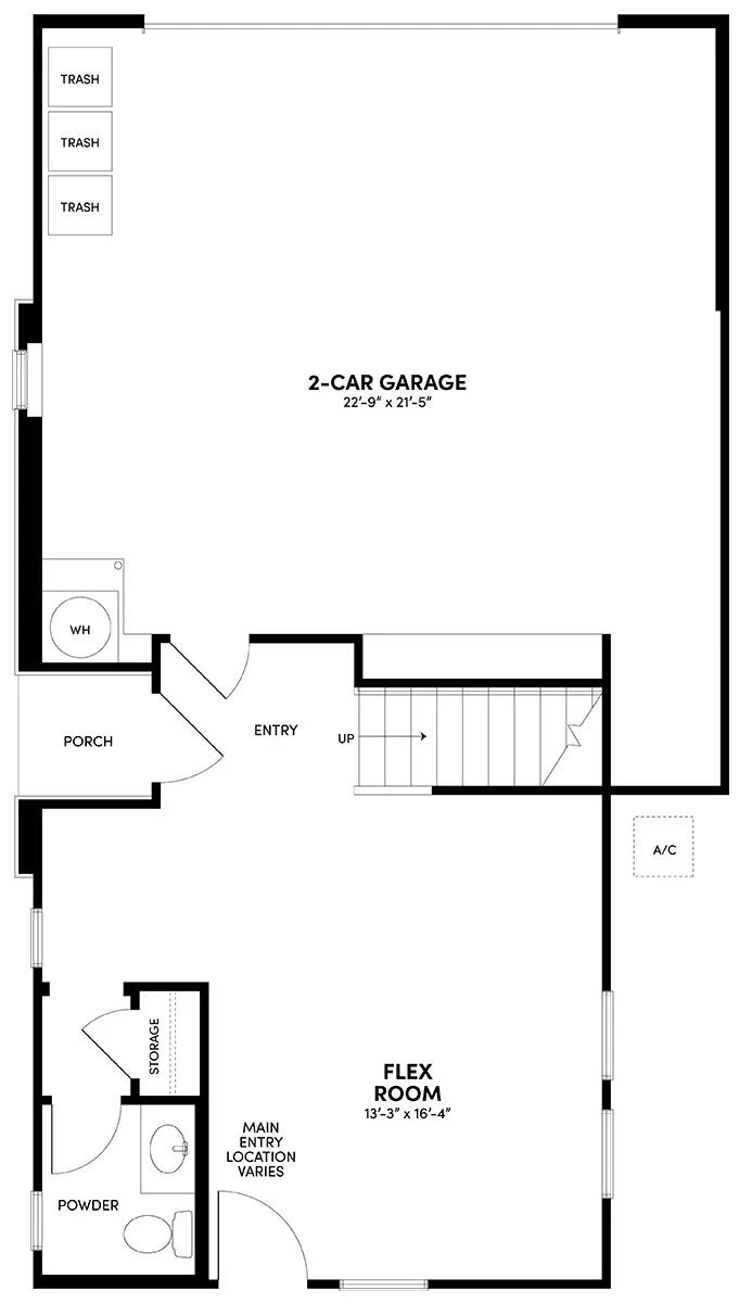 First Floor Reverse Floor Plan | Plan 2 | Waypoint at Altair