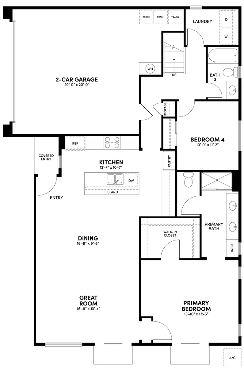 First Floor Reverse Floor Plan | Plan 4 | Sky at Altair