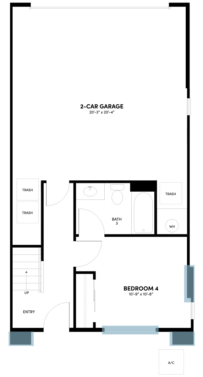 First Floor Reverse Floor Plan | Plan 3Y | Glenwood at Altair
