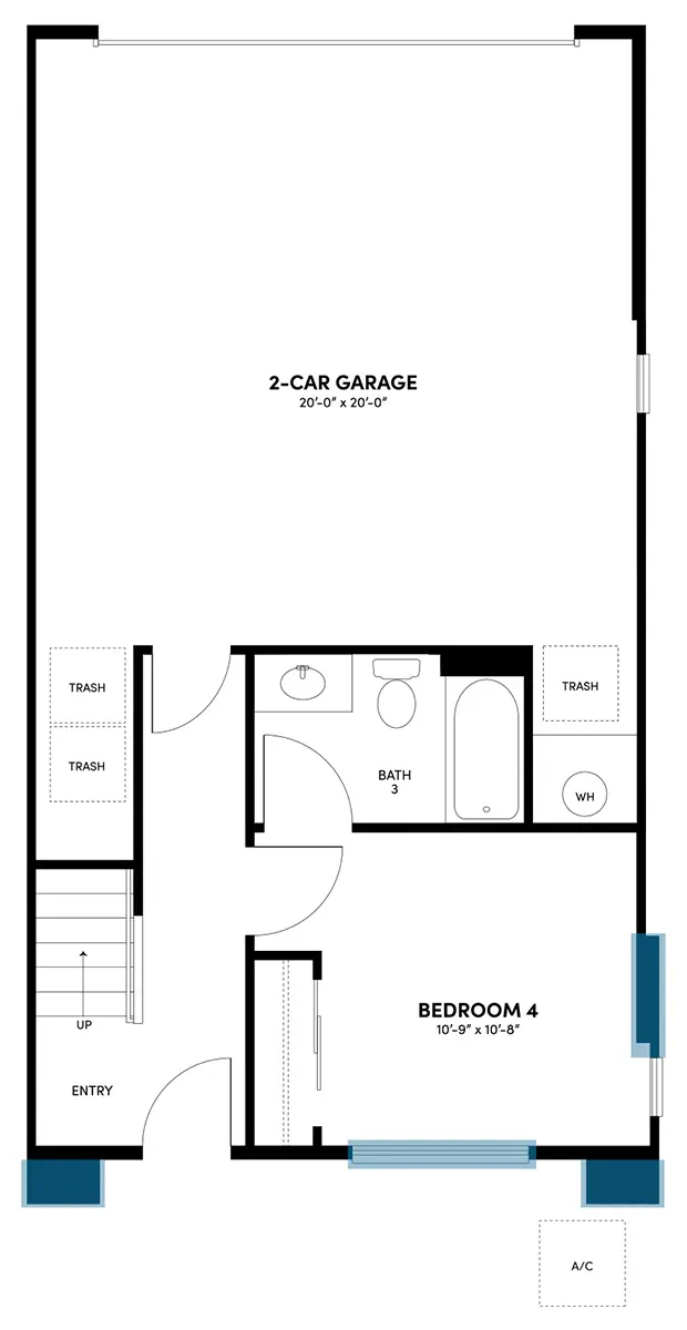 First Floor Reverse Floor Plan | Plan 3Y | Glenwood at Altair