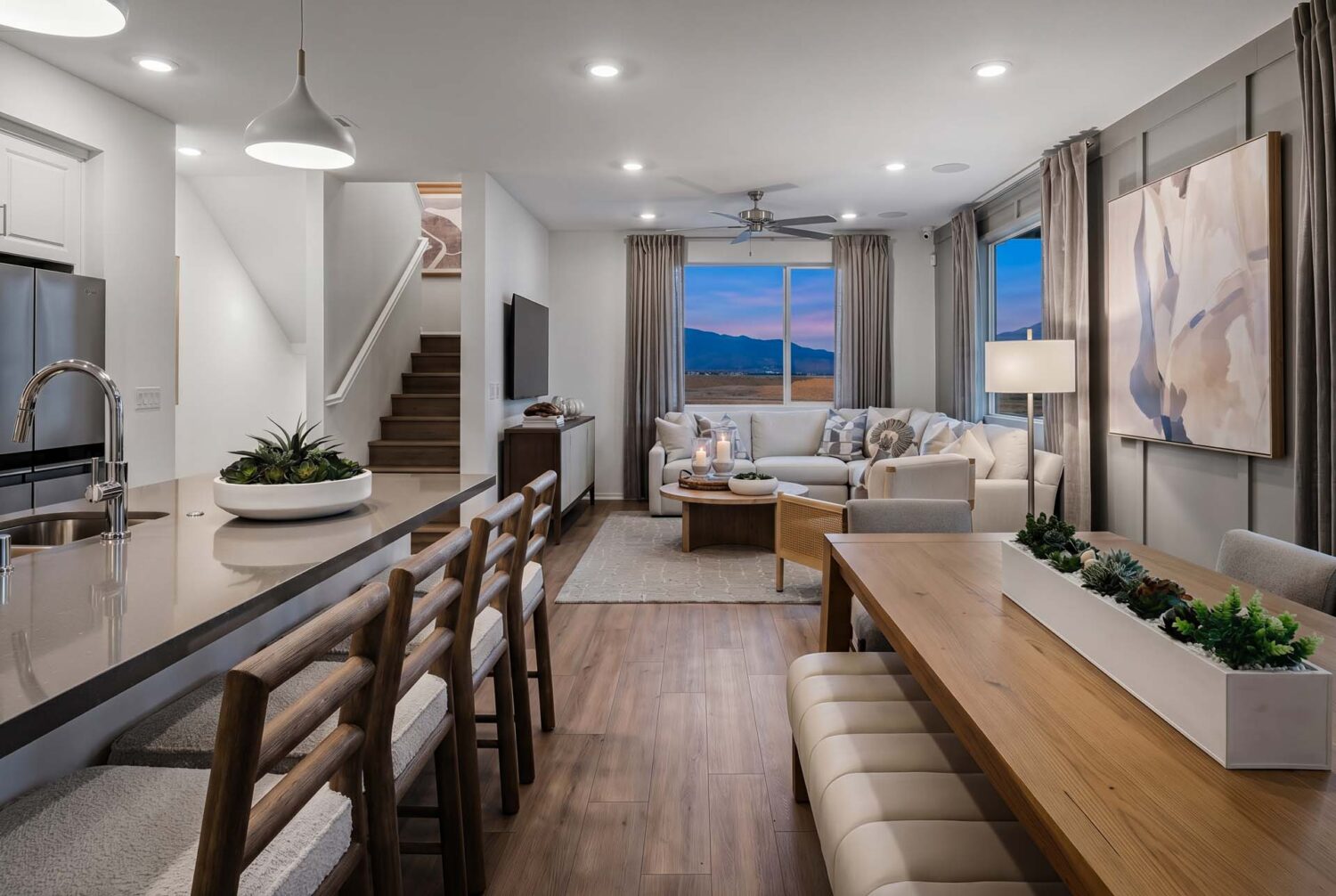 Kitchen to Great Room | Plan 1 | Glenwood at Altair