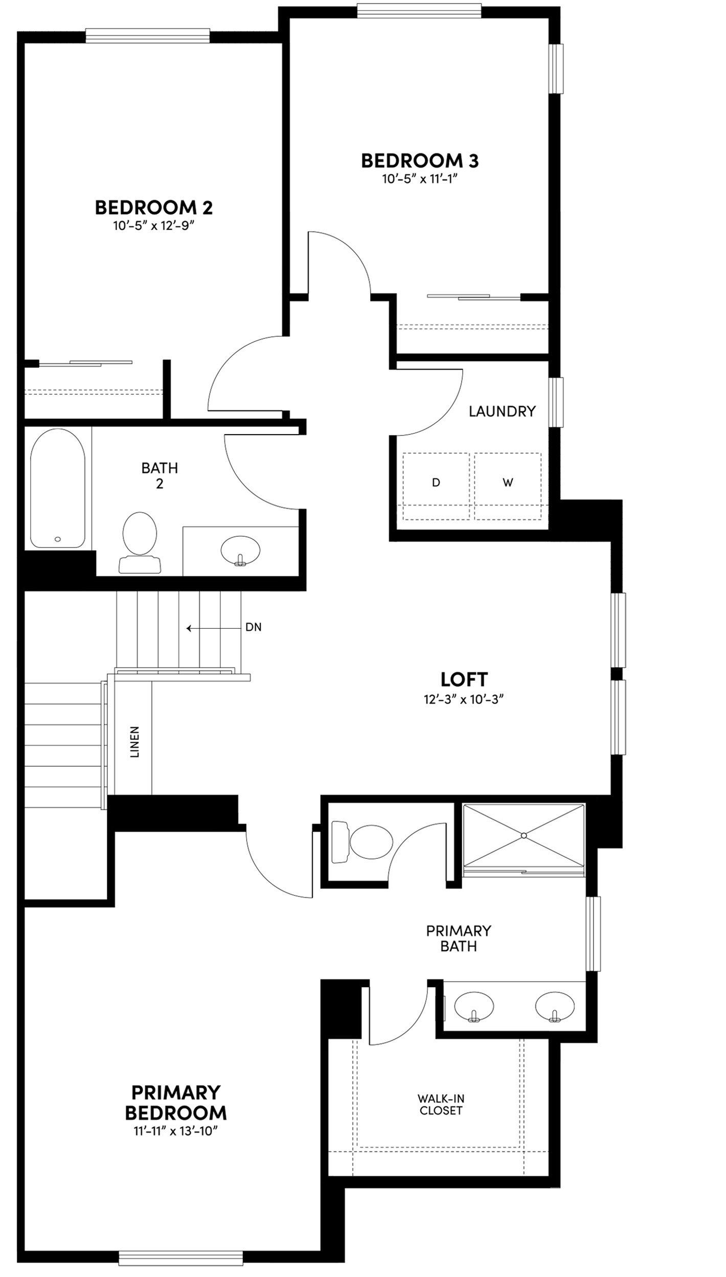 Second Floor Floor Plan | Plan 1 | Sky at Altair