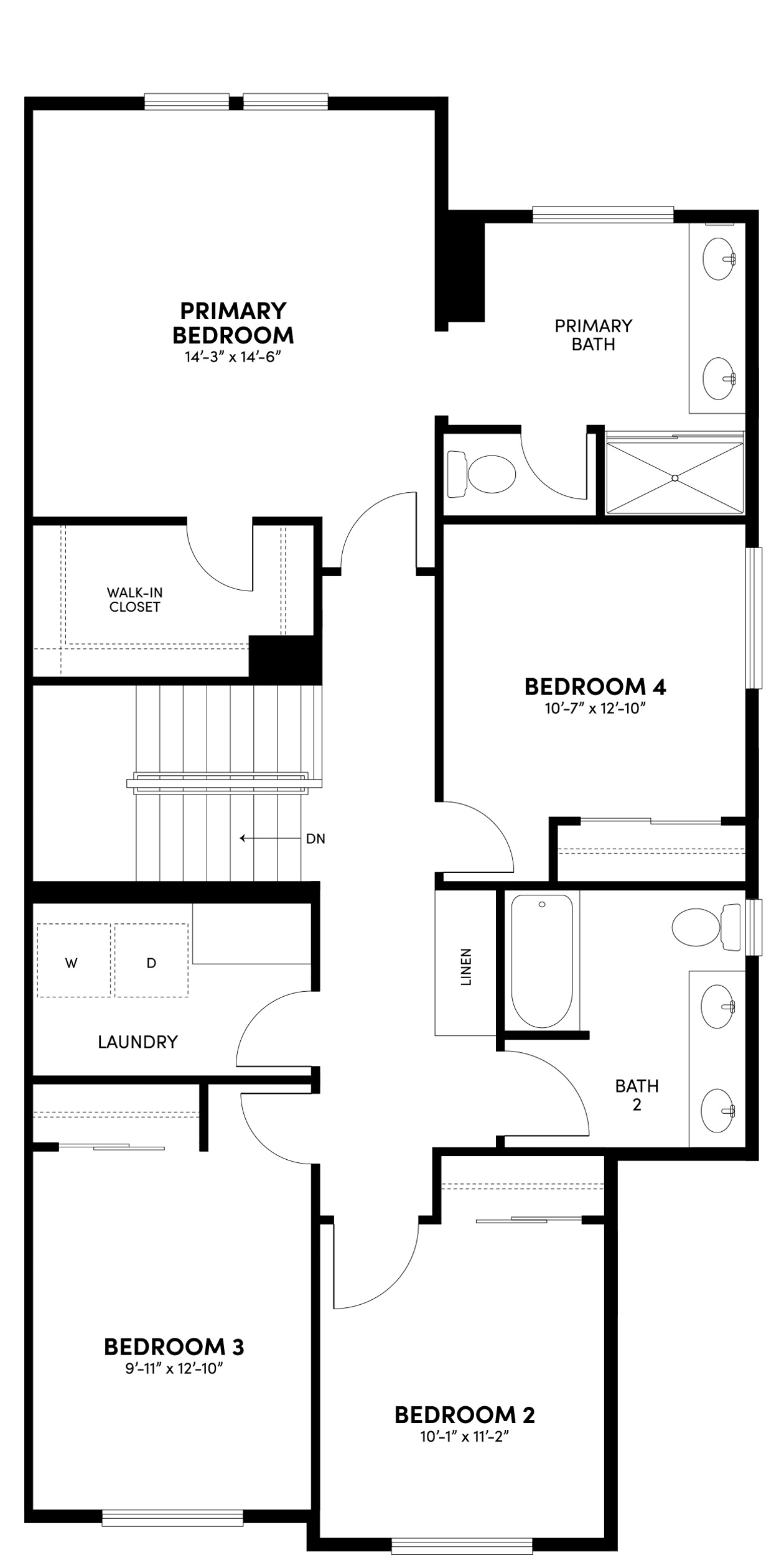 Second Floor Floor Plan | Plan 2 | Sky at Altair