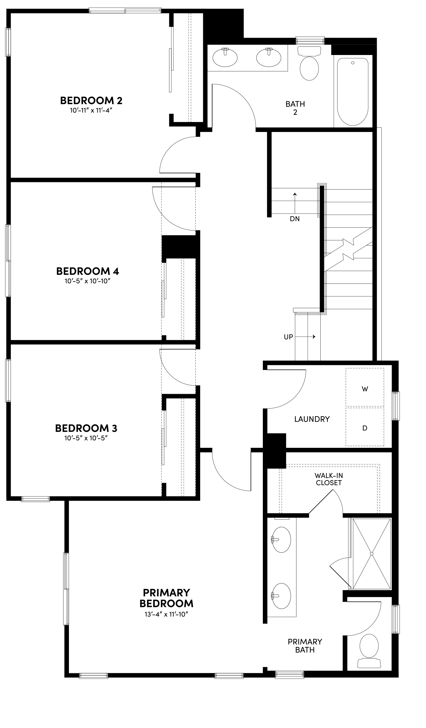 Second Floor Floor Plan | Plan 3 | Waypoint at Altair