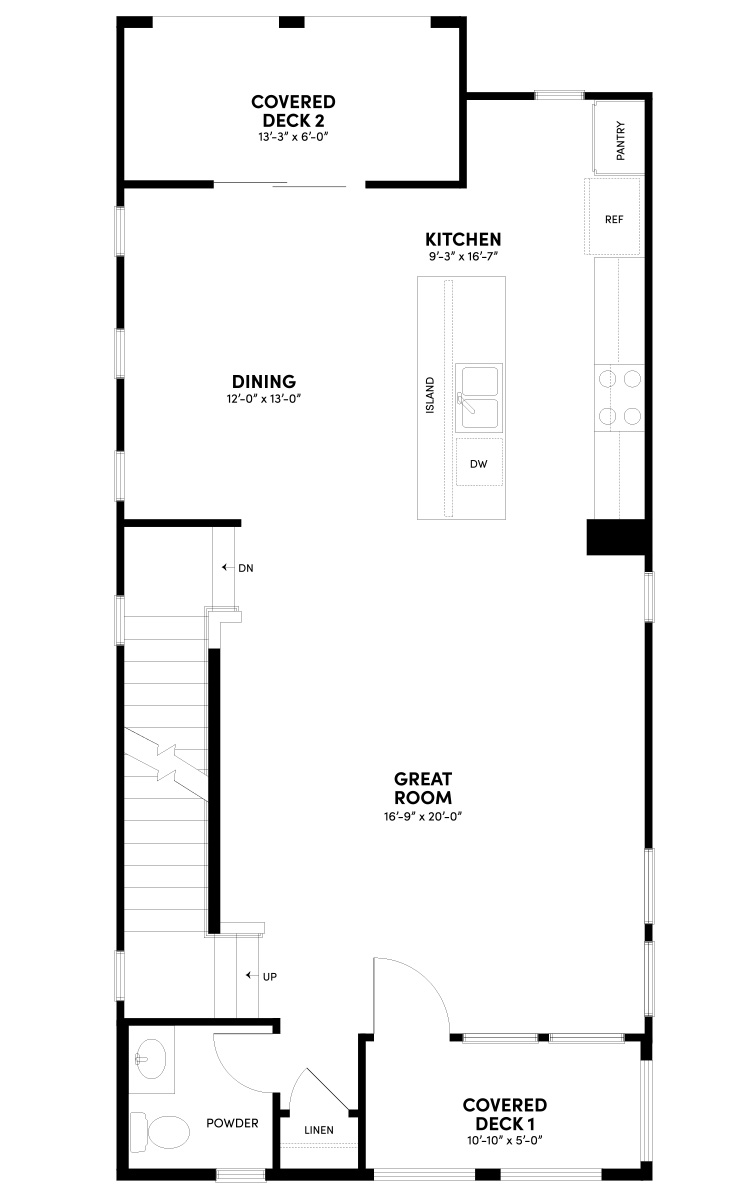 Second Floor Reverse Floor Plan | Plan 1 | Waypoint at Altair