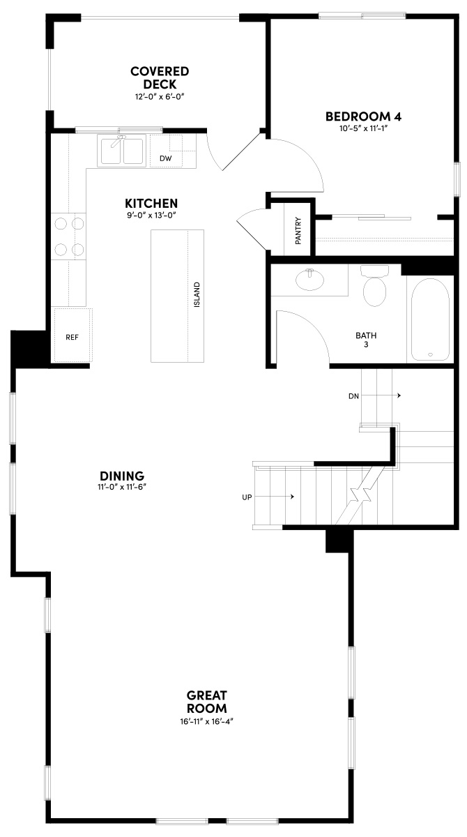 Second Floor Reverse Floor Plan | Plan 2 | Waypoint at Altair