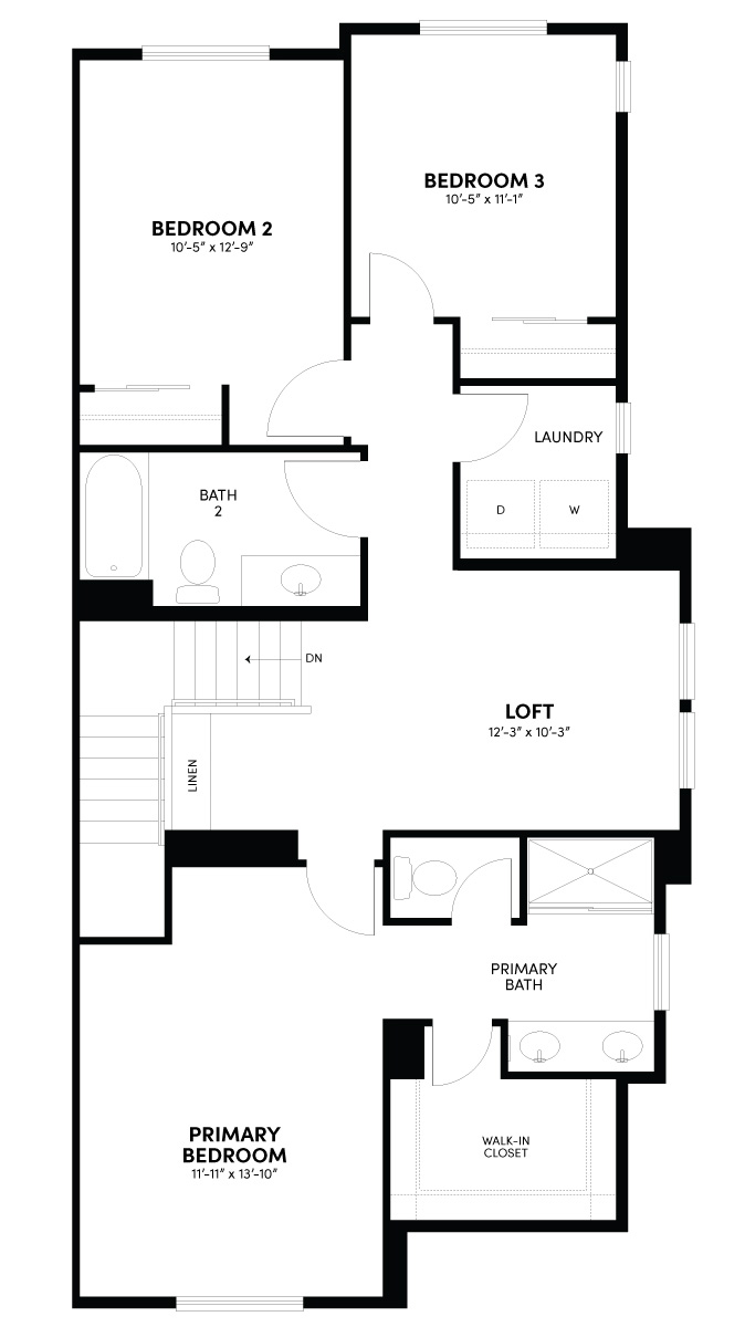 Second Floor Floor Plan | Plan 1 | Sky at Altair