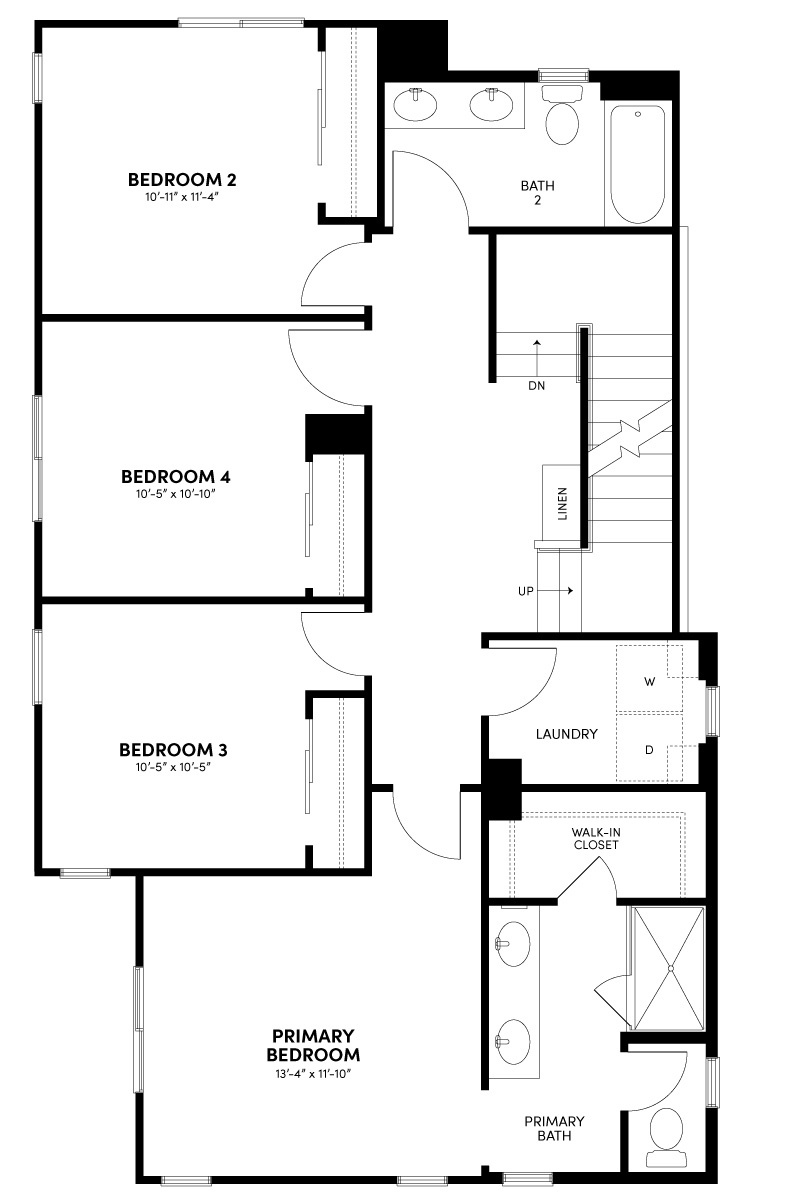 Second Floor Floor Plan | Plan 3 | Waypoint at Altair