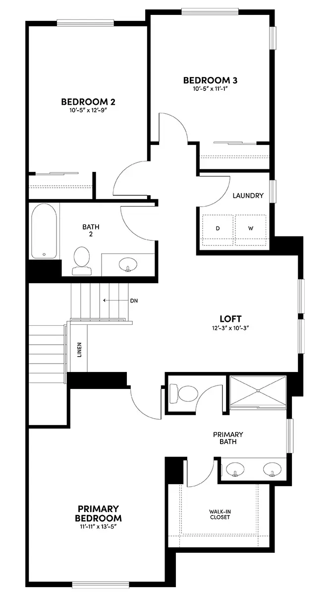 Second Floor Floor Plan | Plan 1 | Sky at Altair