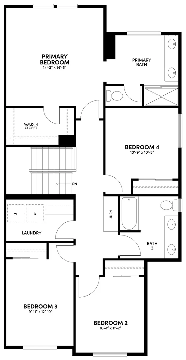 Second Floor Floor Plan | Plan 2 | Sky at Altair