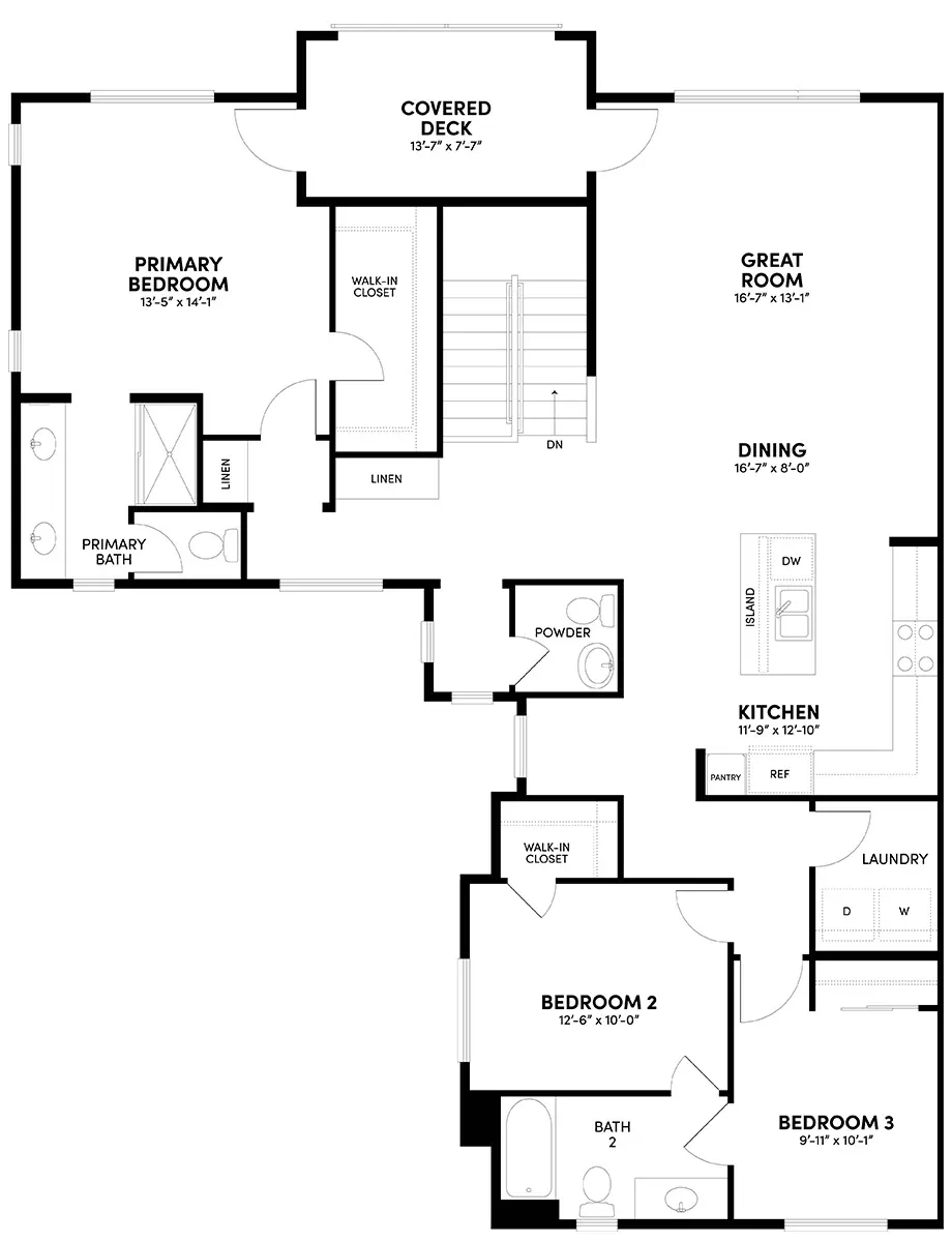Second Floor Floor Plan | Plan 3 | Sky at Altair