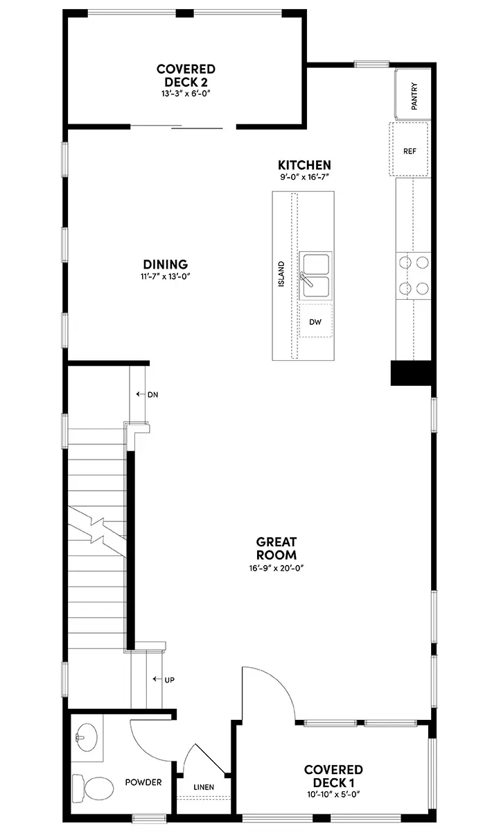 Second Floor Reverse Floor Plan | Plan 1 | Waypoint at Altair
