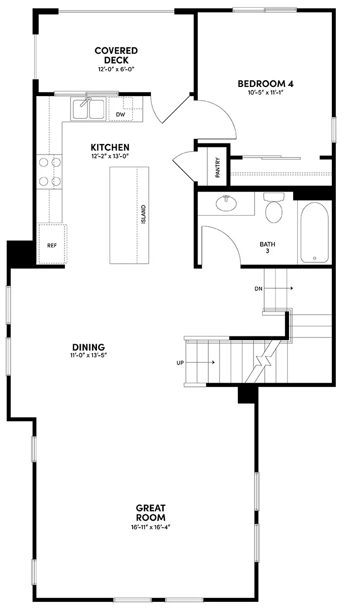Second Floor Reverse Floor Plan | Plan 2 | Waypoint at Altair