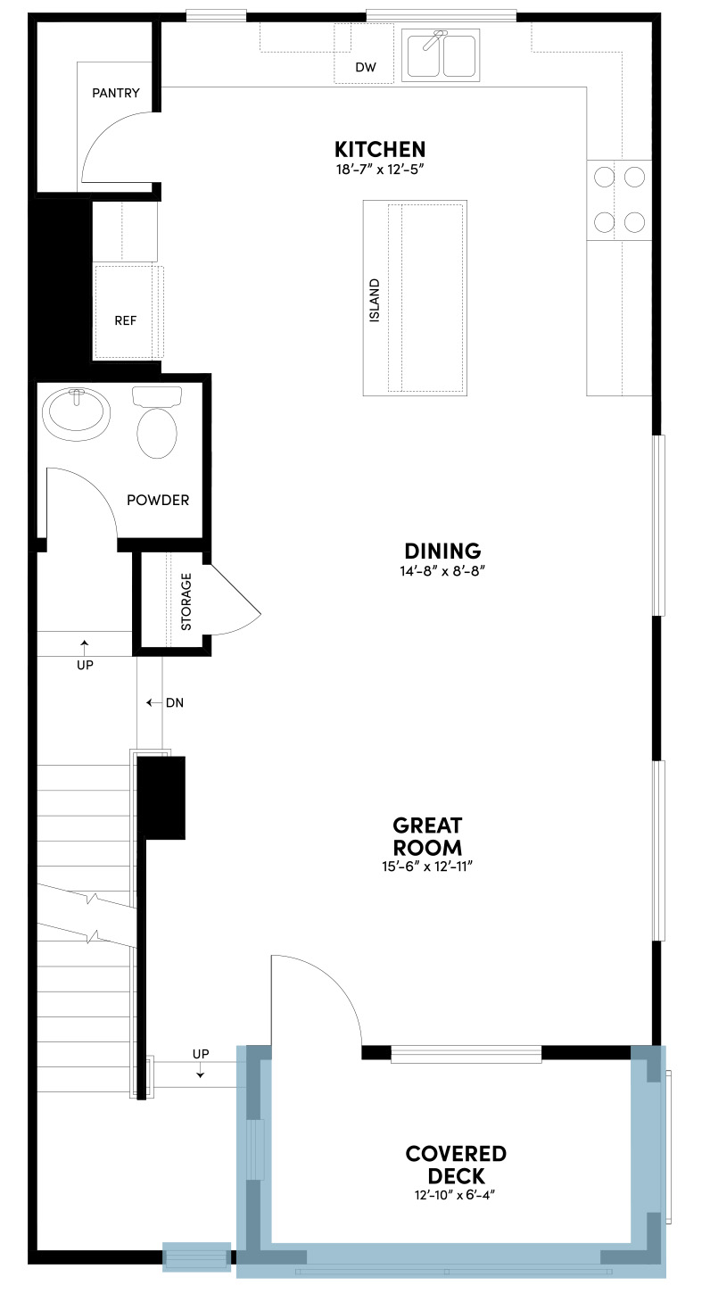 Second Floor Reverse Floor Plan | Plan 3 | Glenwood at Altair