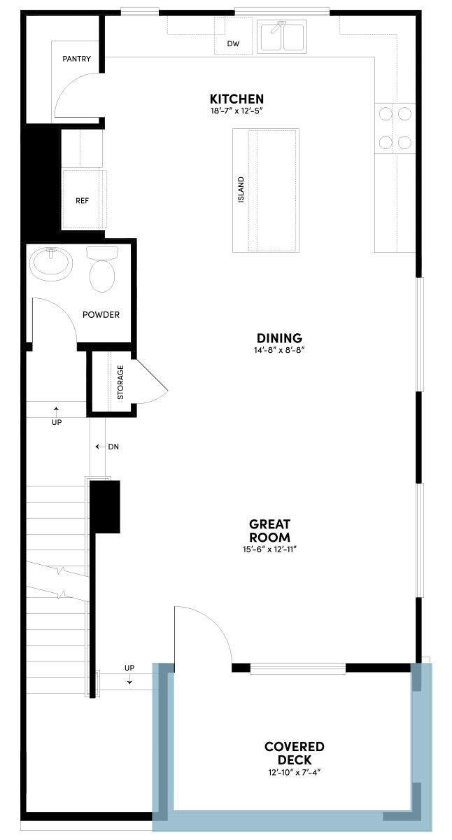 Second Floor Reverse Floor Plan | Plan 3Y | Glenwood at Altair