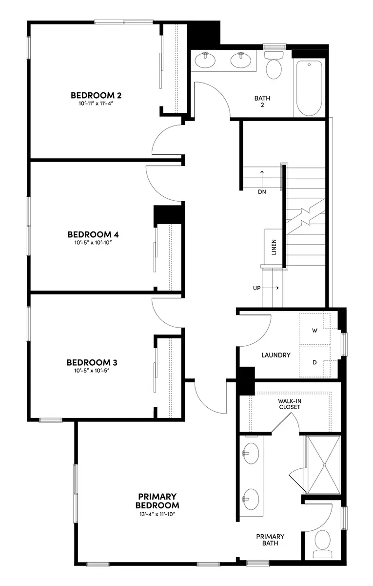 Second Floor Floor Plan | Plan 3 | Waypoint at Altair
