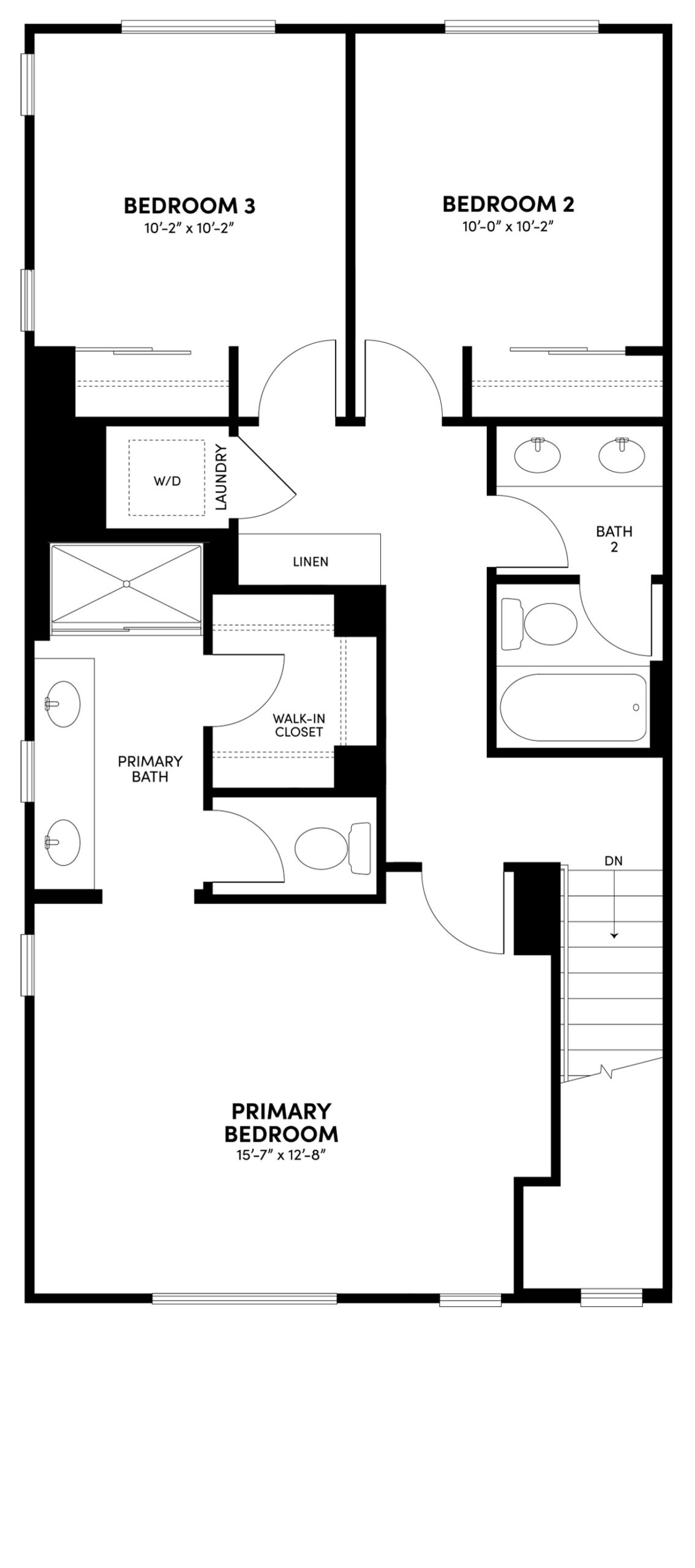 Third Floor Floor Plan | Plan 2 | Glenwood at Altair