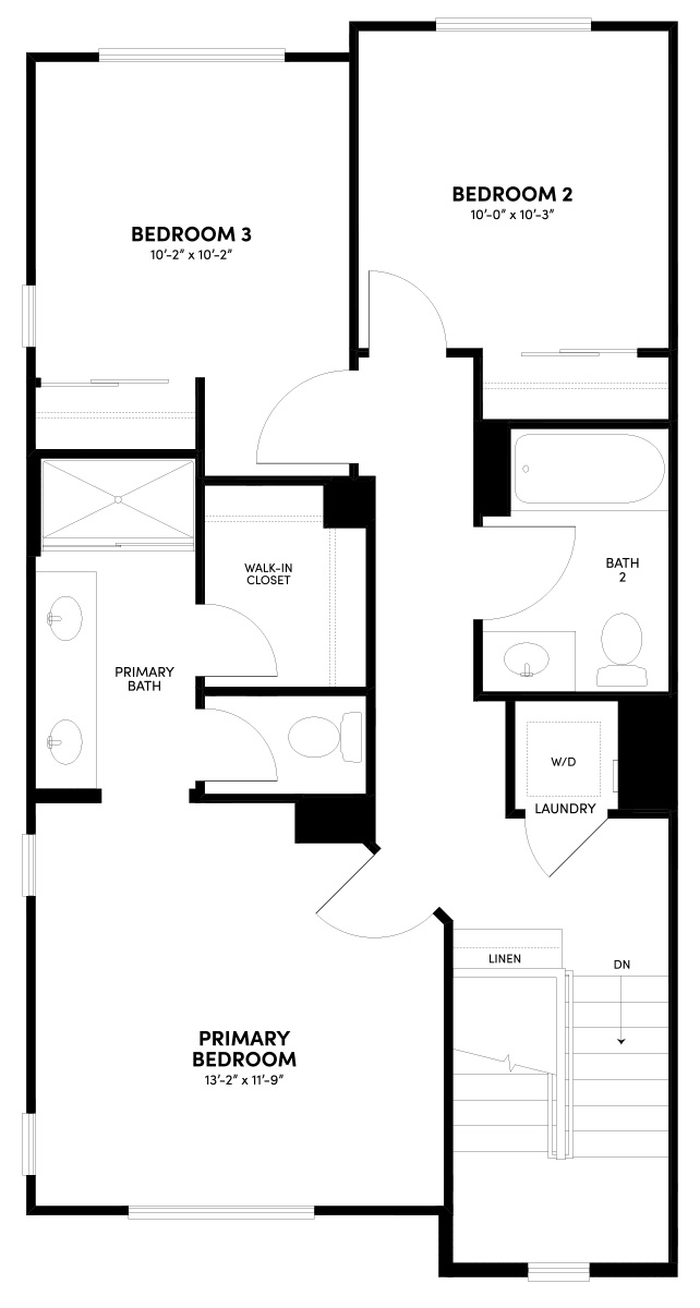 Third Floor Reverse Floor Plan | Plan 1 | Glenwood at Altair