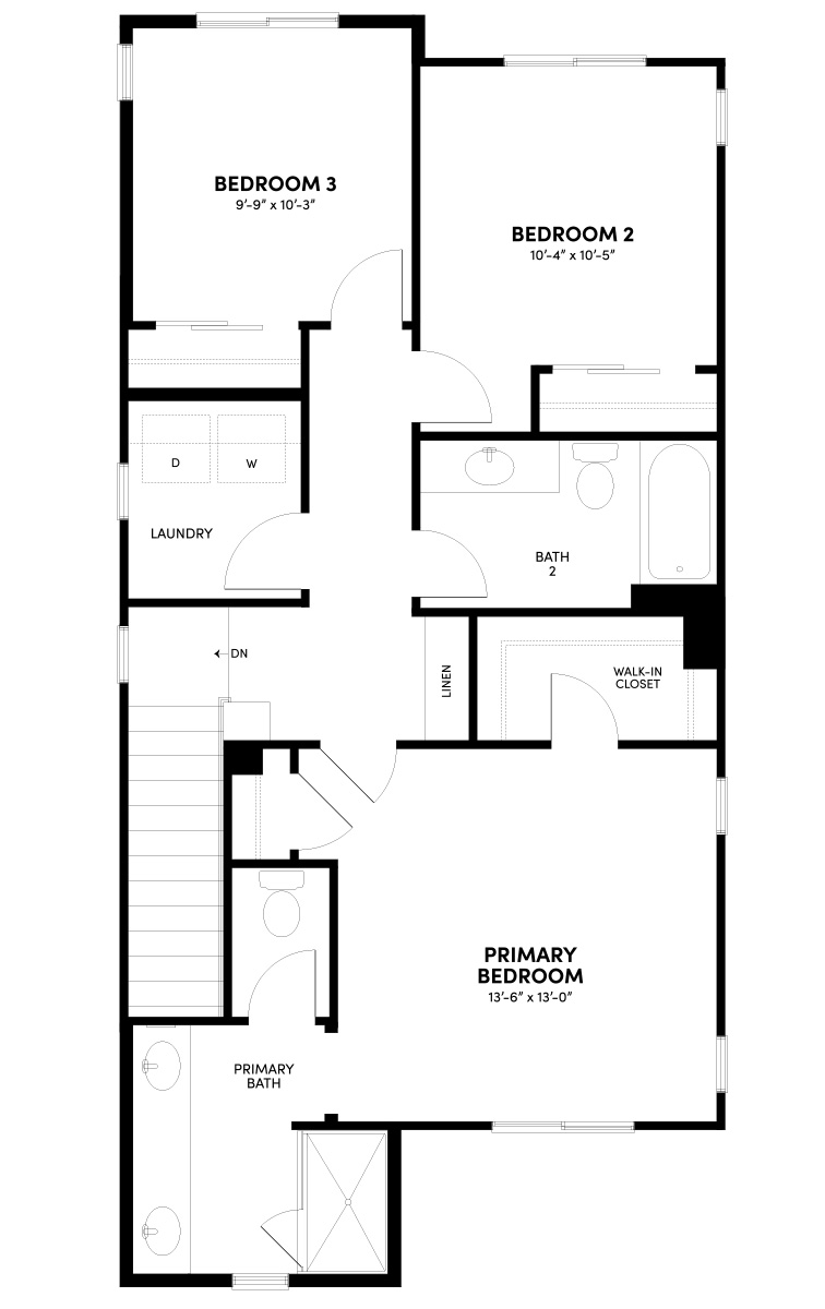 Third Floor Reverse Floor Plan | Plan 1 | Waypoint at Altair