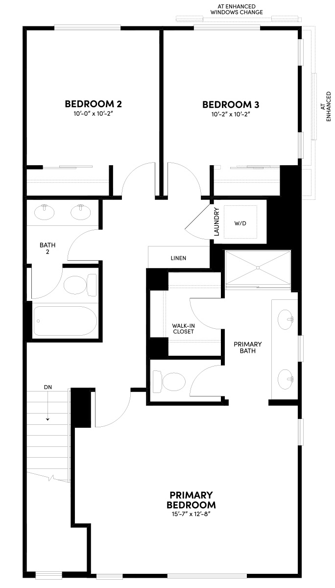 Third Floor Reverse Floor Plan | Plan 2 | Glenwood at Altair