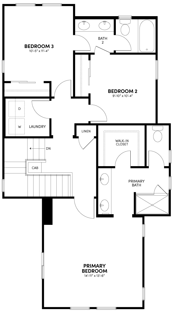 Third Floor Floor Plan | Plan 2 | Waypoint at Altair