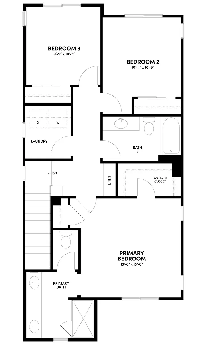 Third Floor Reverse Floor Plan | Plan 1 | Waypoint at Altair