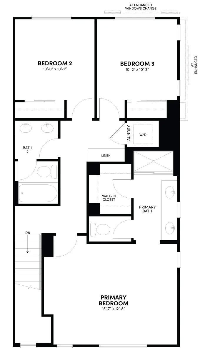 Third Floor Reverse Floor Plan | Plan 2 | Glenwood at Altair