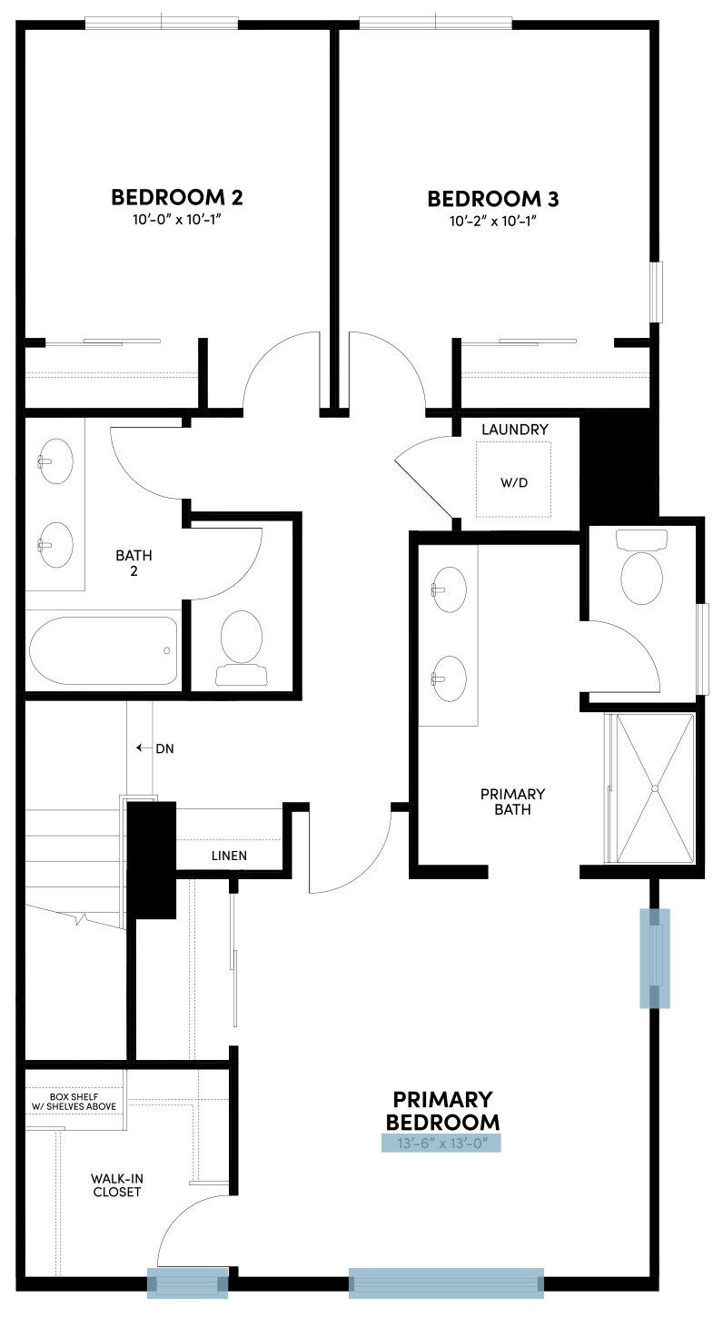 Third Floor Reverse Floor Plan | Plan 3 | Glenwood at Altair