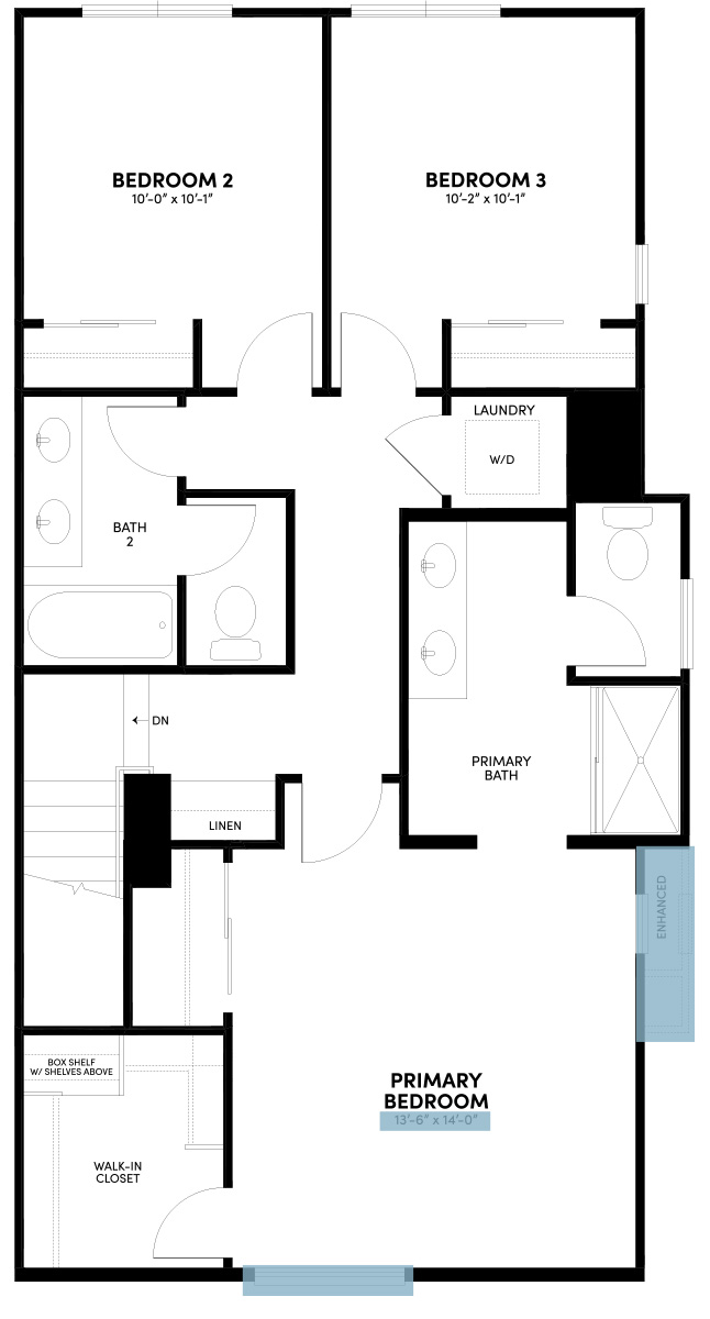 Third Floor Reverse Floor Plan | Plan 3Y | Glenwood at Altair