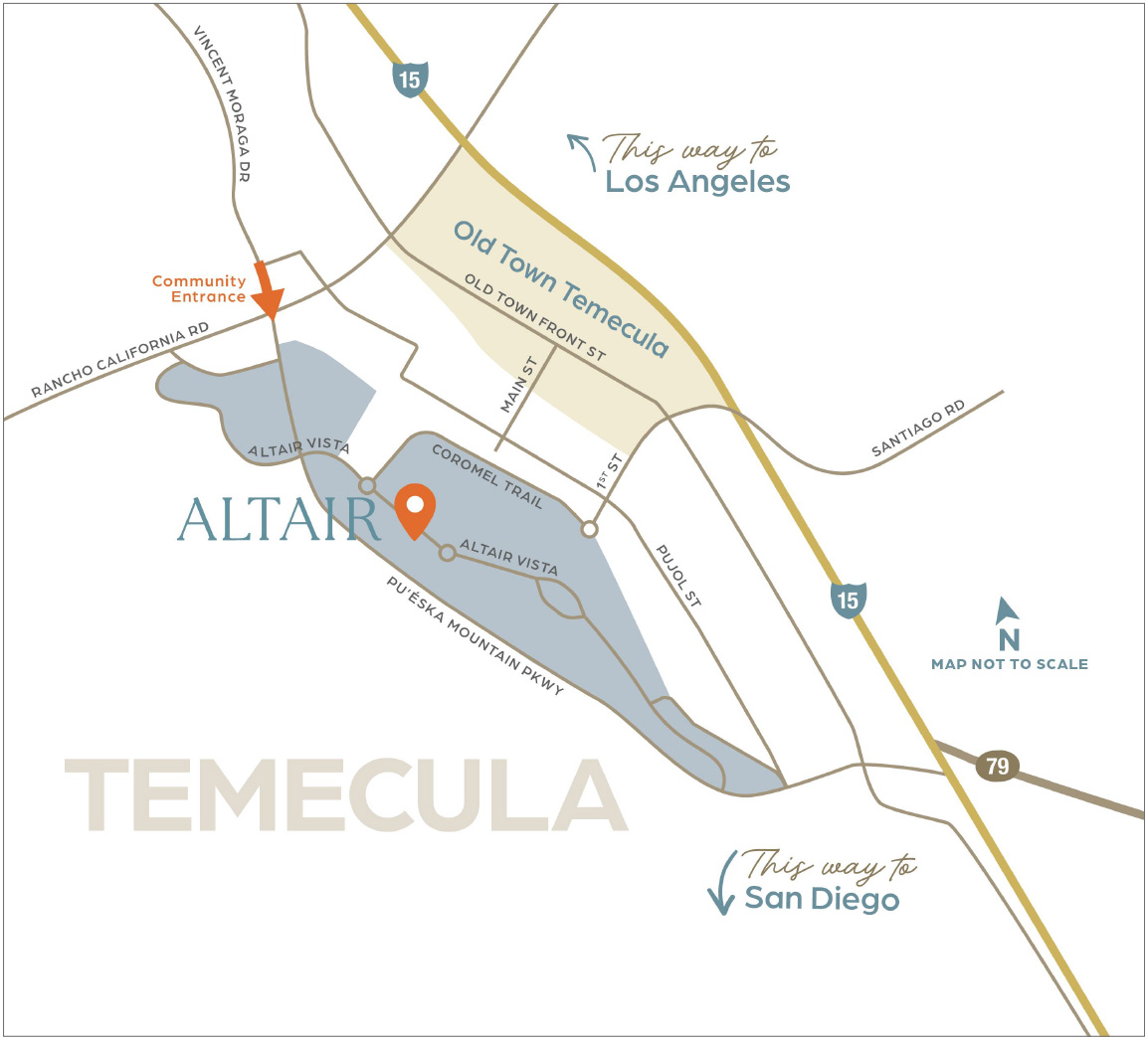 Driving map to Altair in Temecula, CA