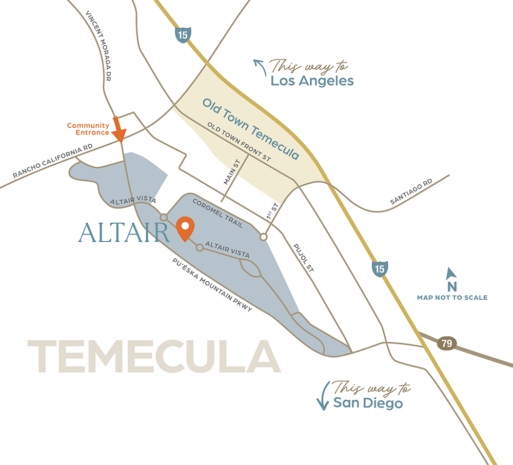 Driving map to Altair in Temecula